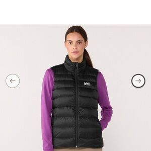 NWOT REI Women’s Black Puffer Down Vest w/ Pockets (M)